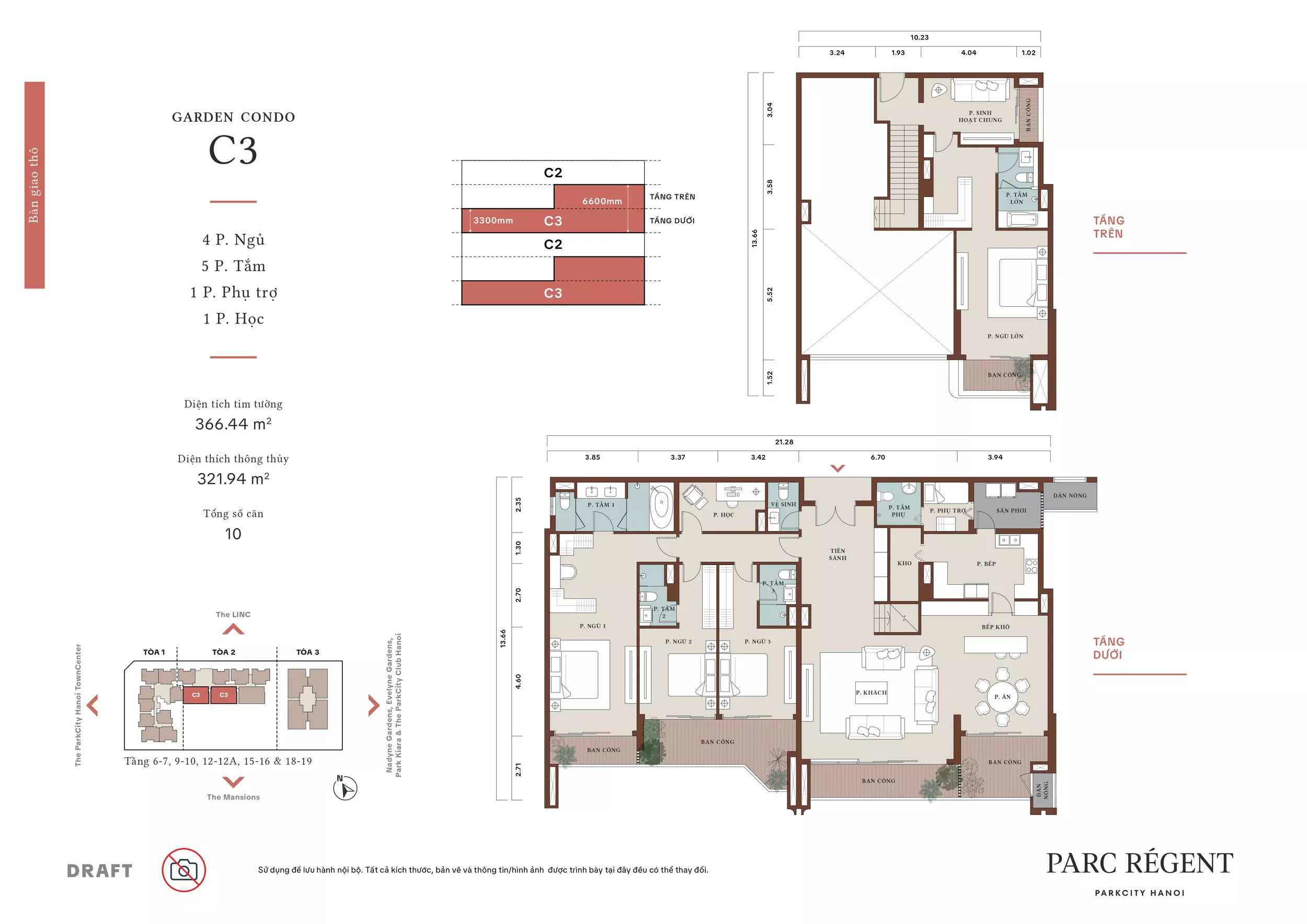Mặt bằng căn hộ C3 Parc Régent