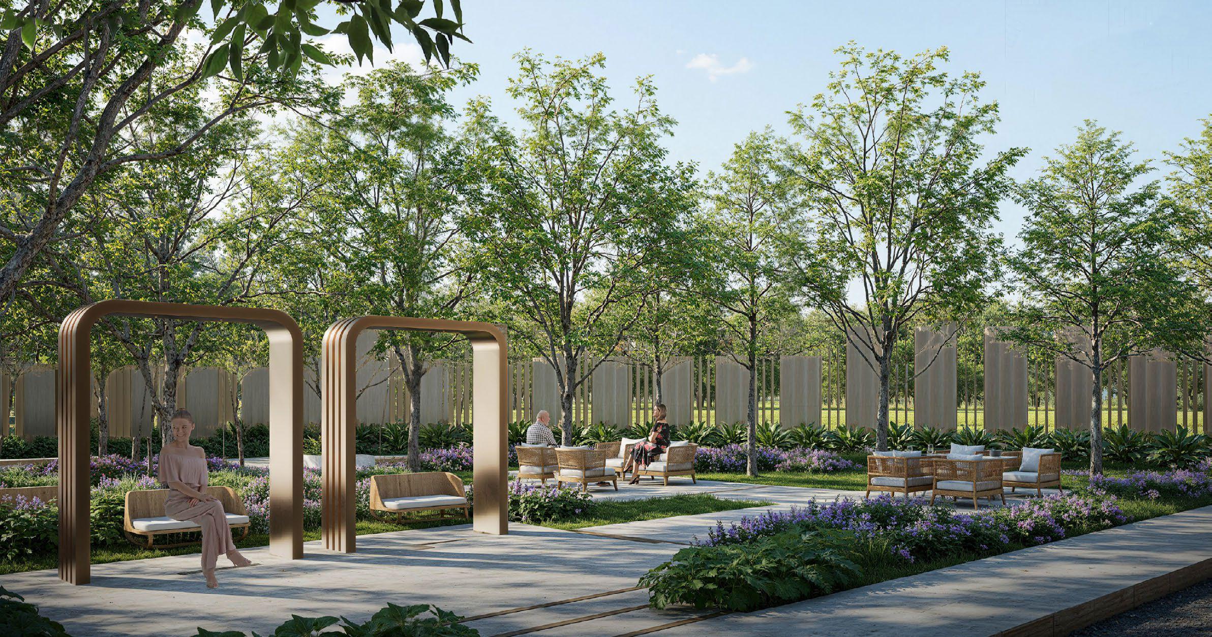 Phối cảnh góc sinh hoạt cộng đồng tầng 1 Le Parc Place