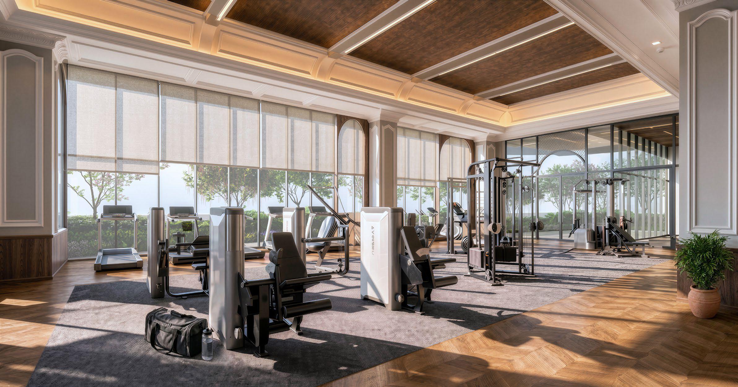 Phối cảnh phòng gym tầng 5 Le Parc Place