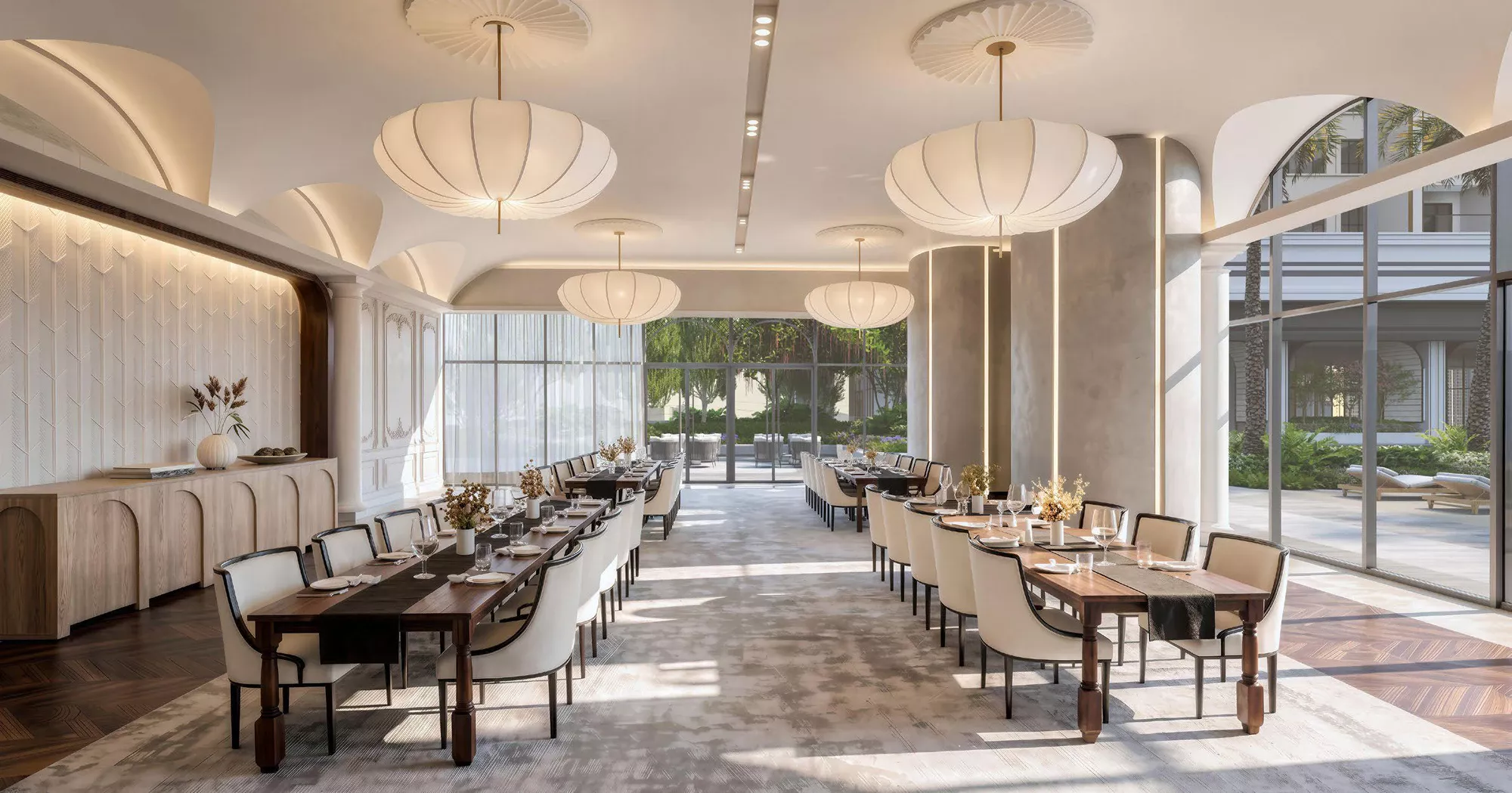 Phối cảnh phòng ăn riêng tầng 5 Le Parc Place