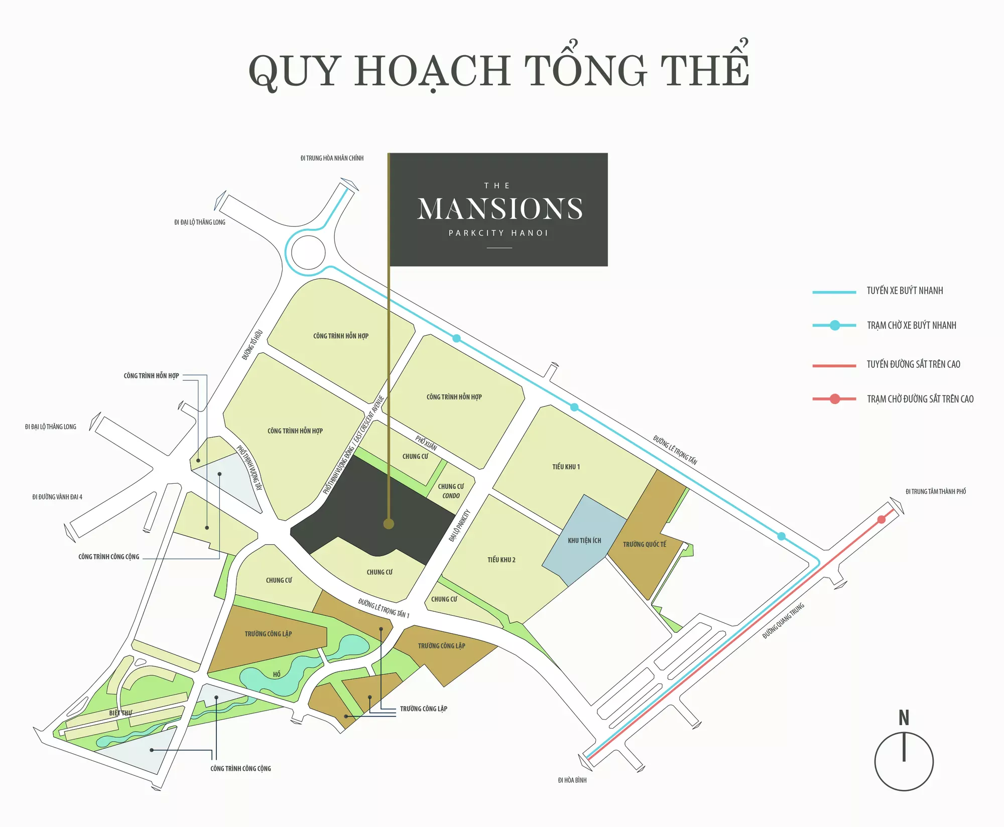 Quy hoạch tổng thể The Mansions ParkCity Hanoi