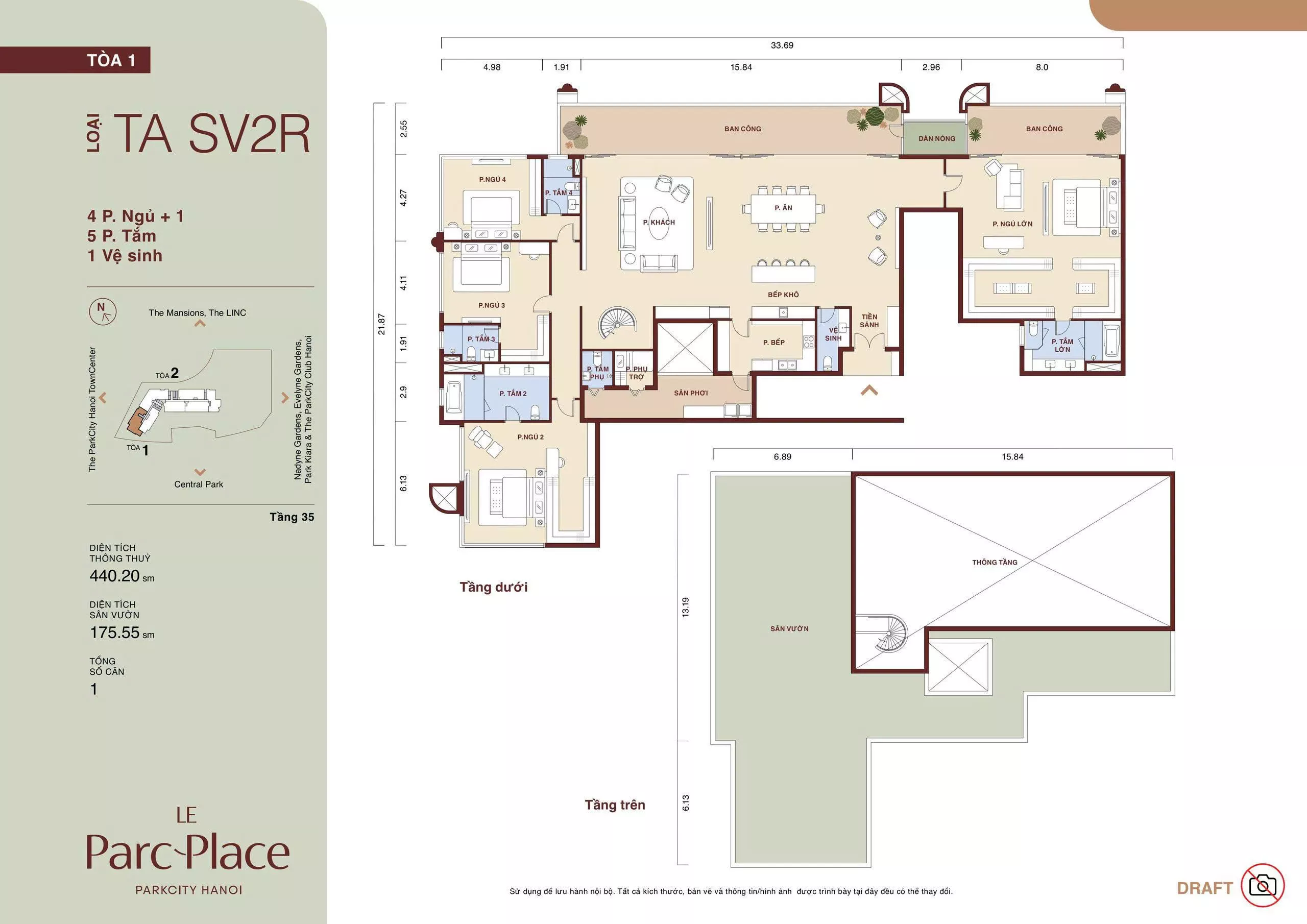 Thiết kế Sky Villa TA-SV2R Le Parc Place