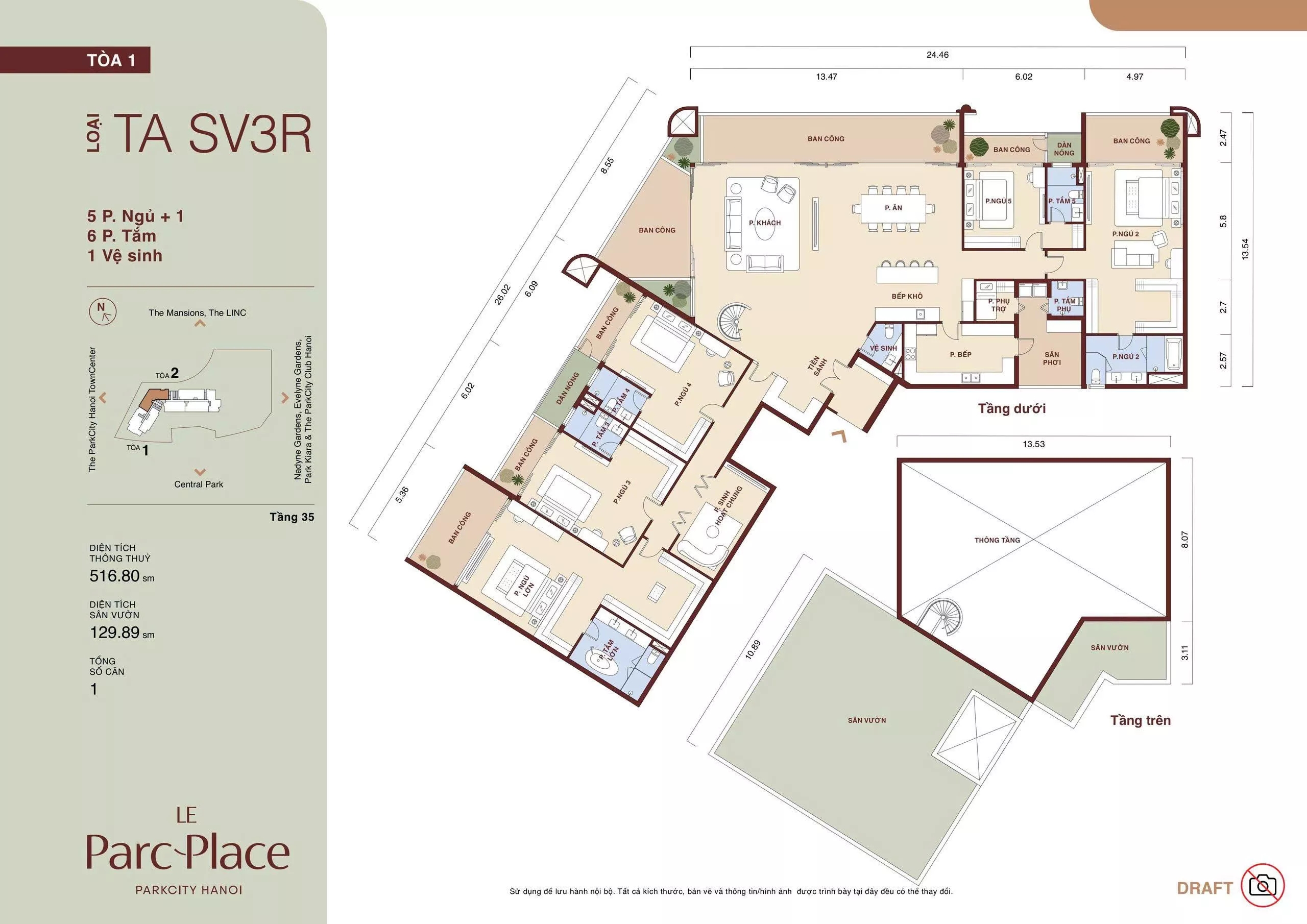 Thiết kế Sky Villa TA-SV3R Le Parc Place