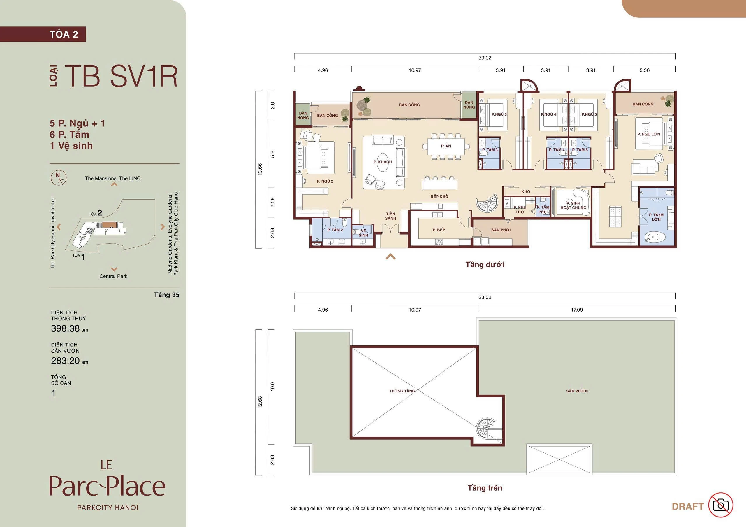 Thiết kế Sky Villa TB-SV1R Le Parc Place