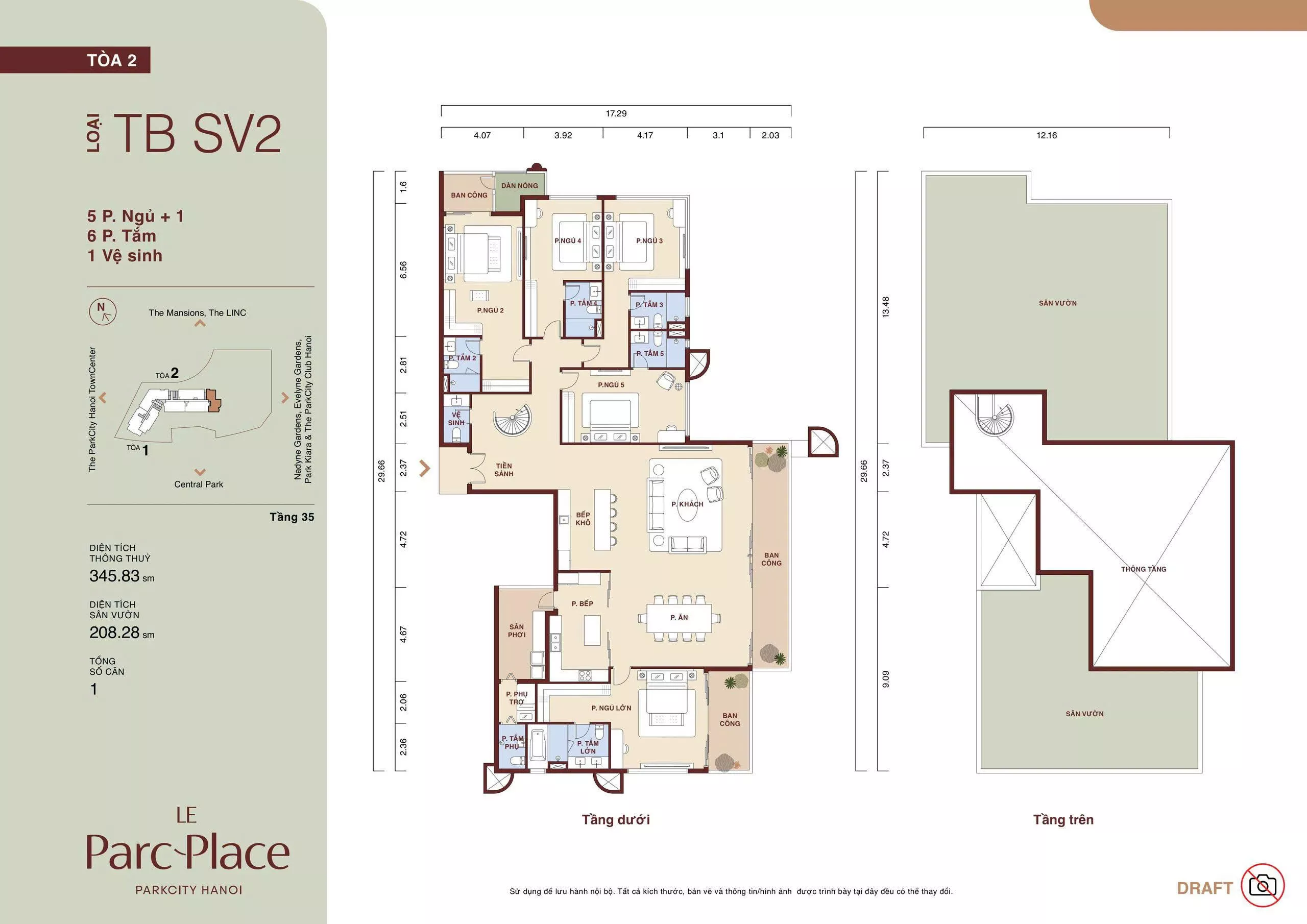 Thiết kế Sky Villa TB-SV2 Le Parc Place