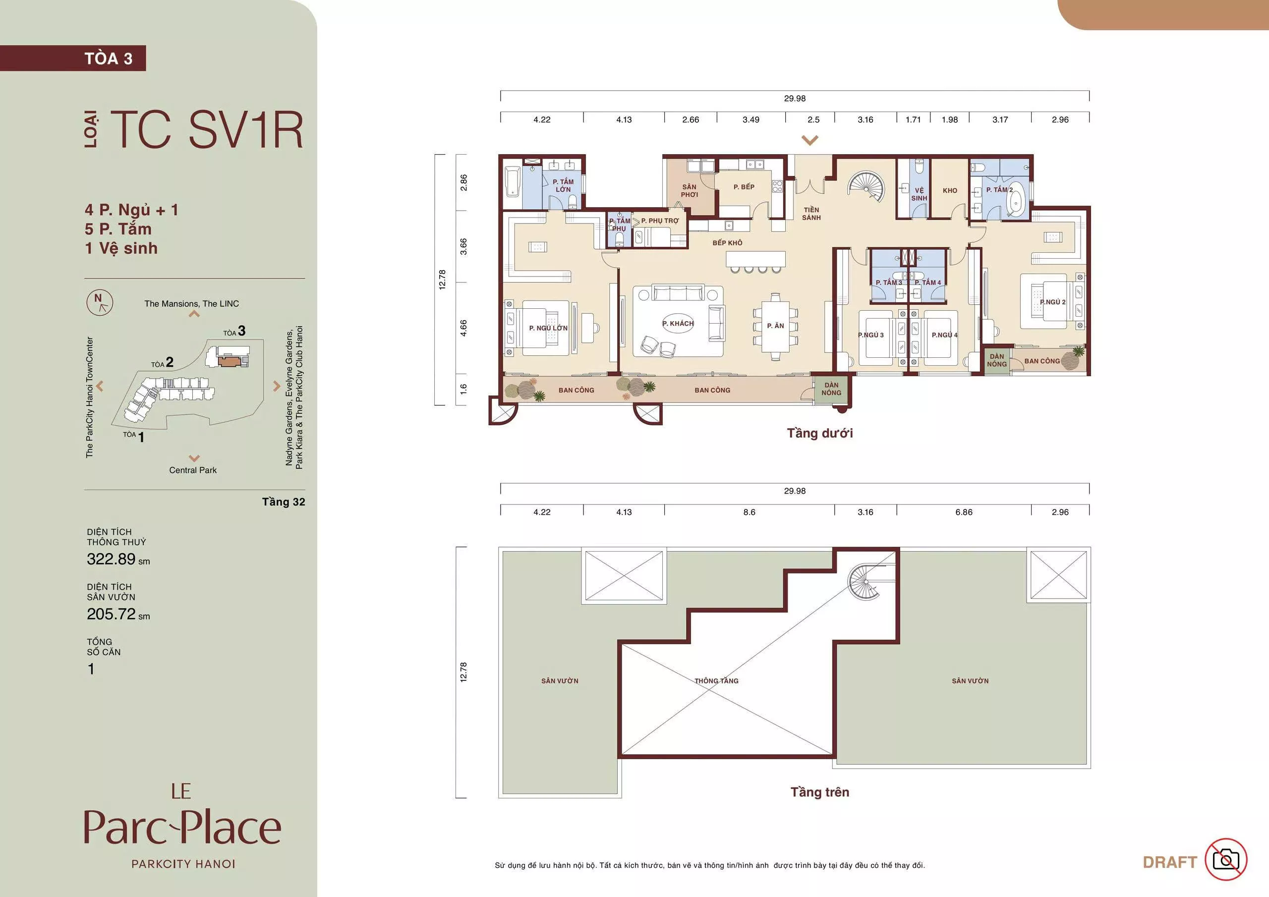 Thiết kế Sky Villa TC-SV1R Le Parc Place