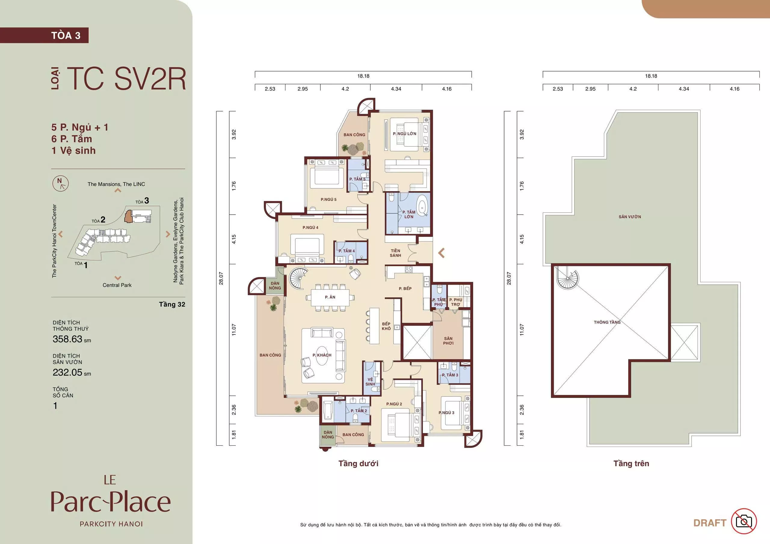 Thiết kế Sky Villa TC-SV2R Le Parc Place