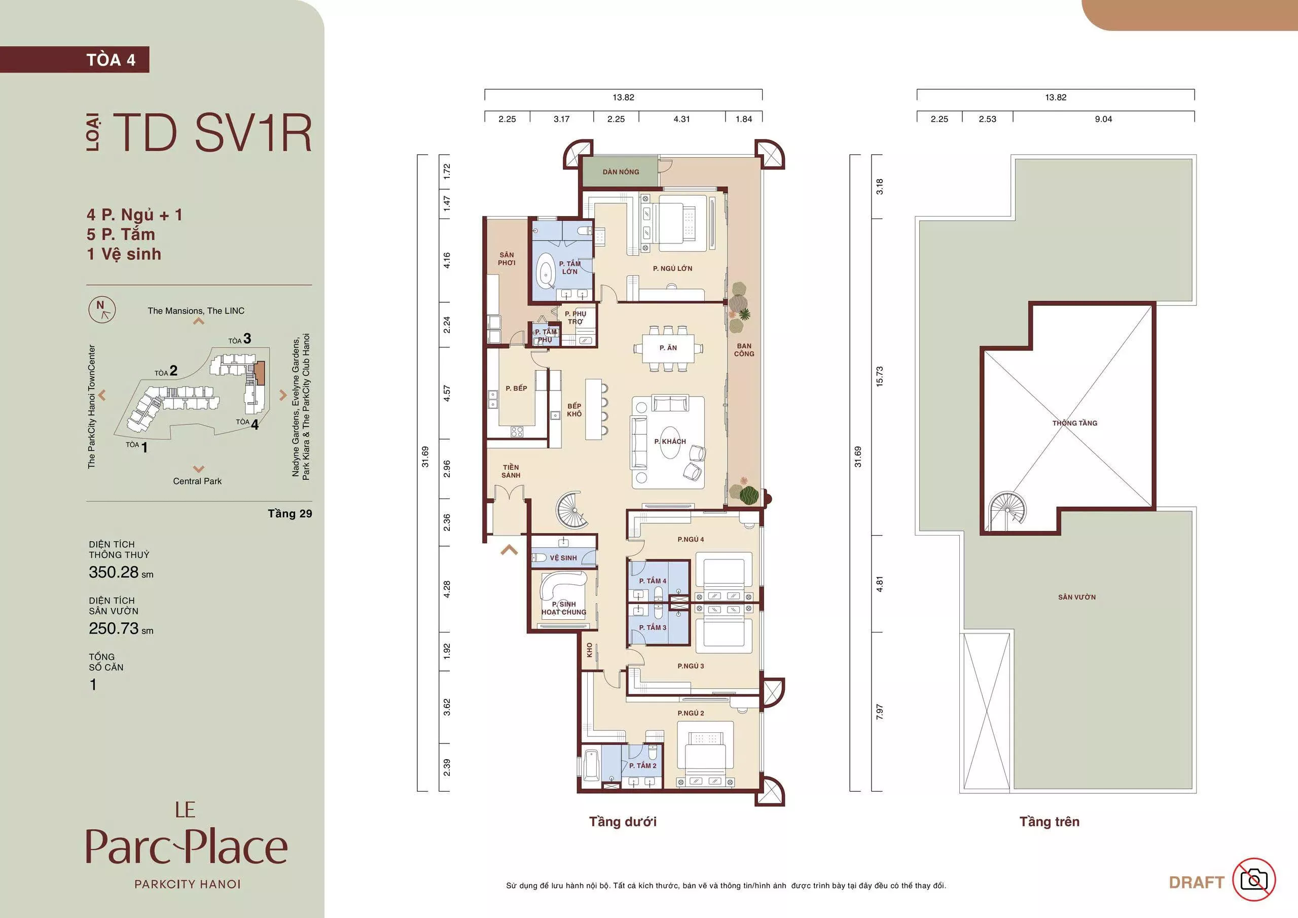 Thiết kế Sky Villa TD-SV1R Le Parc Place