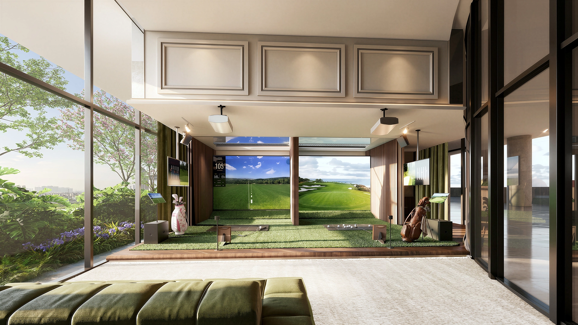 Golf Simulator Room Le Parc Place