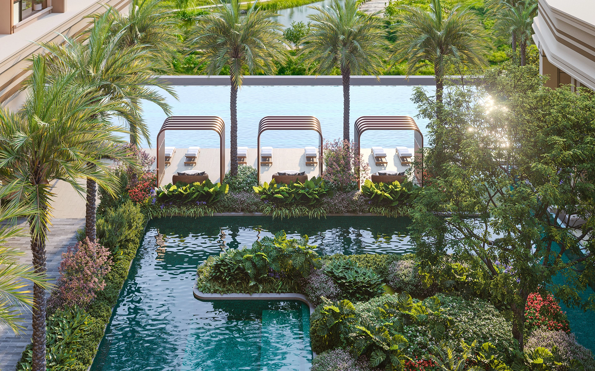 Không gian cảnh quan và tiện ích Le Parc Place ParkCity Hanoi