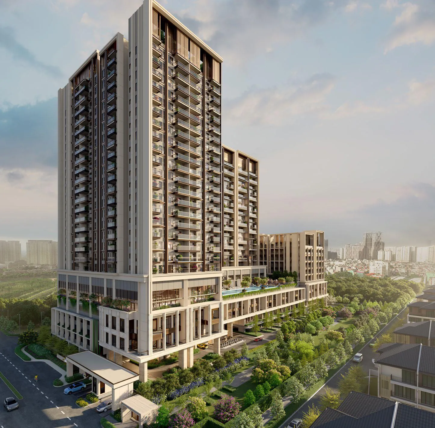 Phối cảnh chung cư Parc Régent ParkCity Hanoi