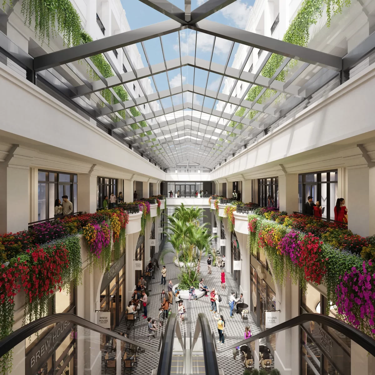 Mặt sau được trang bị thang cuốn